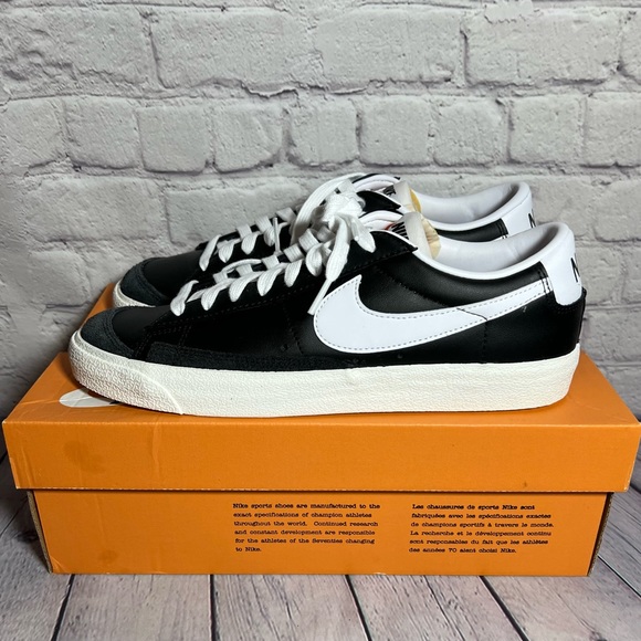 NEW IN BOX! NIKE Blazer Low '77 Vintage DA6364 001 Black/White/Sail. Size 9.5 - Picture 6 of 16